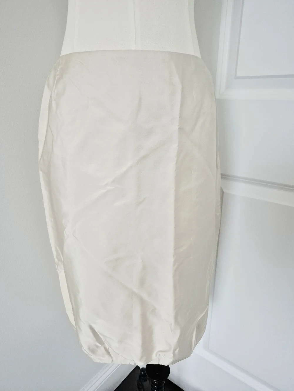 Vtg Prada Italy Talc Radzimir Silk Skirt Classic Party Retro Spring Summer Y2K - Picture 3 of 15